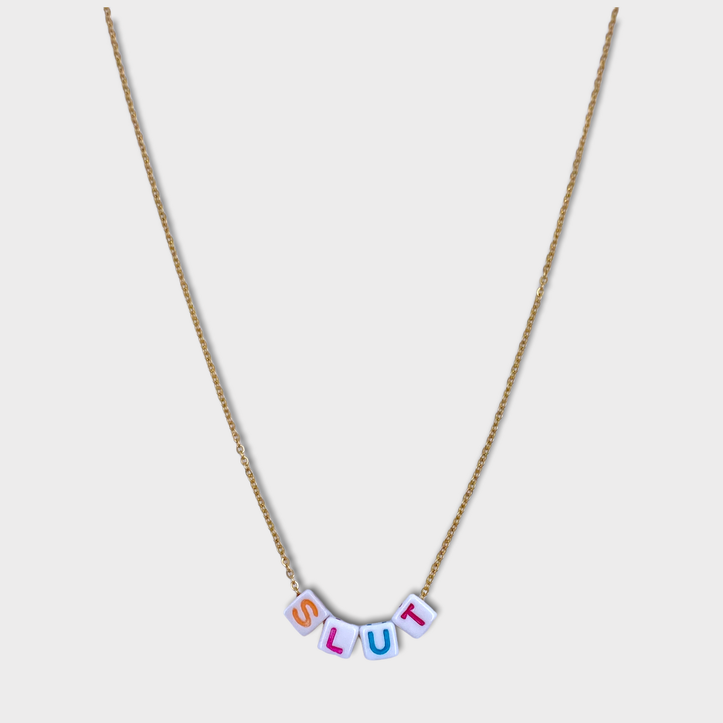 BLOCK LETTER NECKLACE (CUSTOMIZABLE)