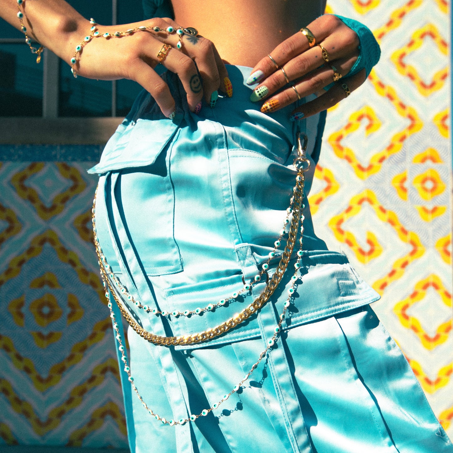 EVIL EYE WALLET CHAIN